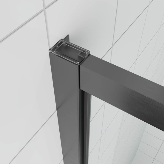 Душевая дверь в нишу Veconi Ottimo P30 GR OP30GR-80-01-C9, профиль графит брашированный, стекло прозрачное