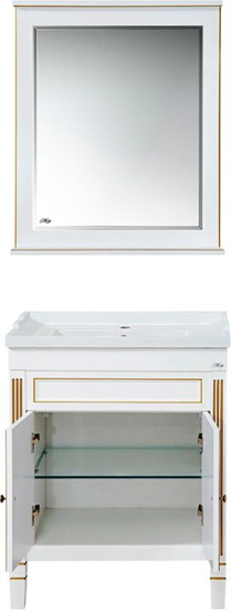 Мебель для ванной Misty Женева 60 белая патина