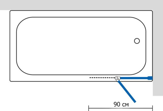 Шторка на ванну GuteWetter Lux Pearl GV-102A правая 90 см стекло бесцветное, профиль хром