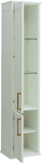 Шкаф-пенал Aquanet Бостон М 36 ручки золото, L