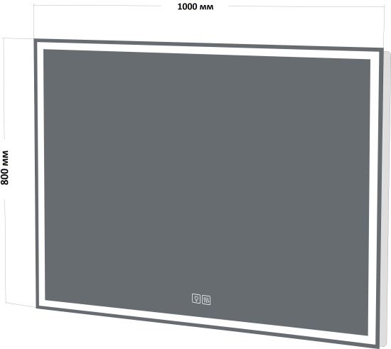 Зеркало BelBagno SPC-GRT-1000-800-LED-TCH-WARM с подогревом