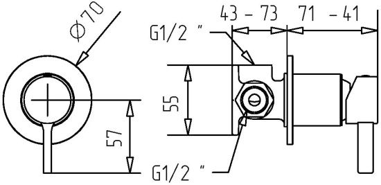 Смеситель для душа Migliore Sirius 28183 с внутренней частью, хром