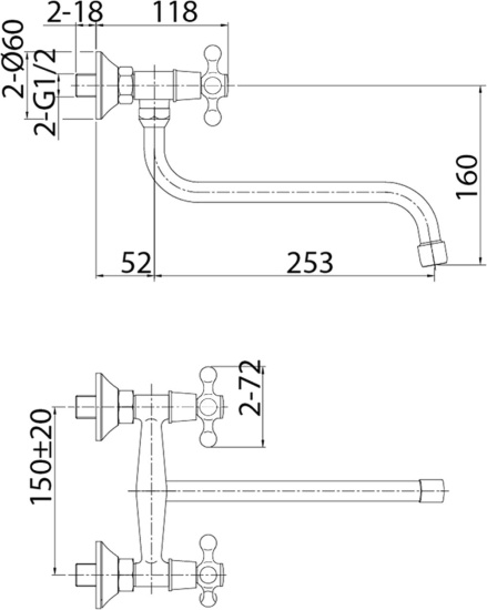 Смеситель для кухни Milardo Duplex DUPSB00M09