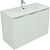 Тумба с раковиной Aquanet Алвита new 100 подвесная, белая матовая, с дверками