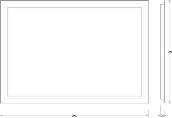 Зеркало Evoform Ledline BY 2137 100х70