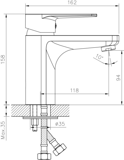 Смеситель для раковины Decoroom DR72 DR72011