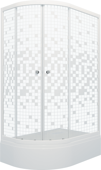 Душевой уголок Triton Коралл Щ0000038529 R 120х80 см, белый