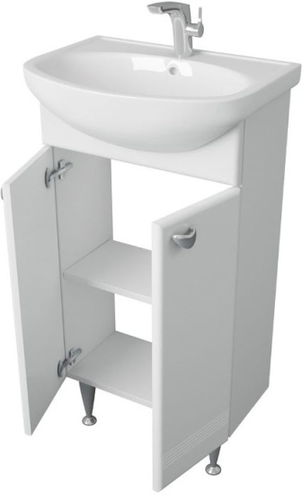 Тумба с раковиной 1MarKa Story 45Н белый глянец