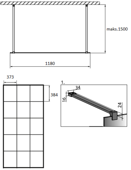 Душевая перегородка Radaway Modo X Black I Factory 120