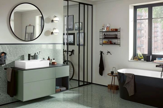 Зеркало Villeroy & Boch Antheus B30500PW 85 black ash, круглое