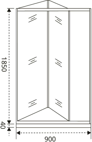Душевая дверь в нишу Good Door Infinity SD-90-G-CH