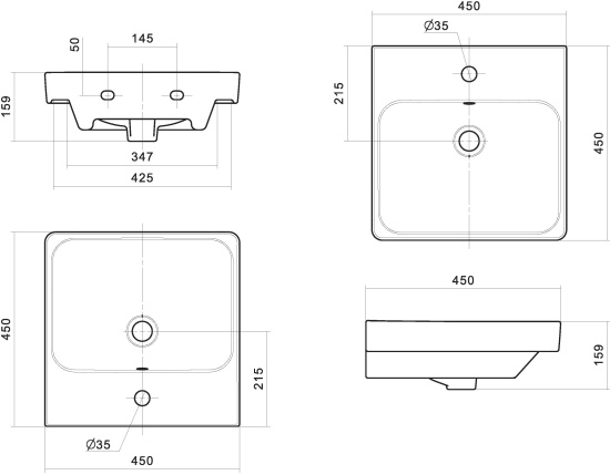 Тумба с раковиной Aquaton Сканди 45 дуб рустикальный