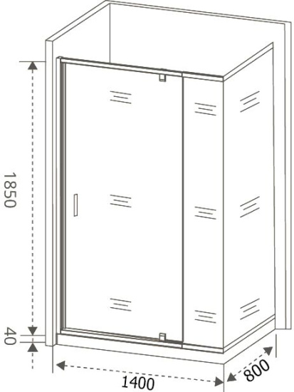 Душевой уголок Good Door Orion WTW-PD+SP-G-CH 140x80