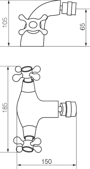 Смеситель для биде Veragio Agatha VR.AGT-3720.CR хром