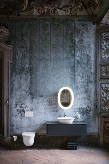 Зеркало Laufen The New Classic 50 белое, с подсветкой