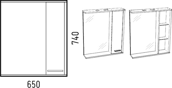 Мебель для ванной Corozo Лорена 65 антик