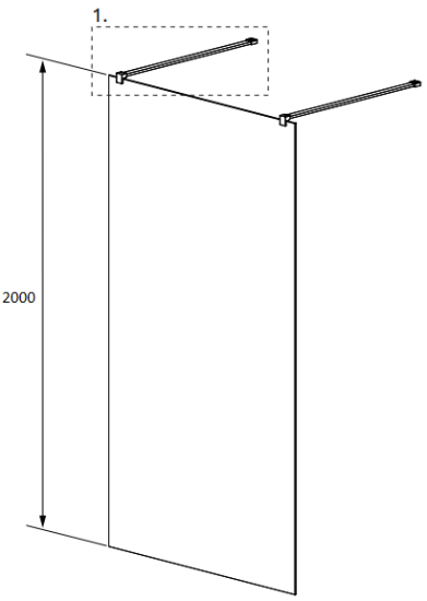 Душевая перегородка Radaway Modo New Black I 160