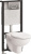 Инсталляция с унитазом VitrA Normus 9773B003-7203 кнопка матовый хром