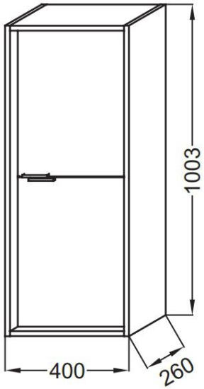 Пенал Jacob Delafon Vivienne EB1510-N18-N18 белый блестящий, ручки хром