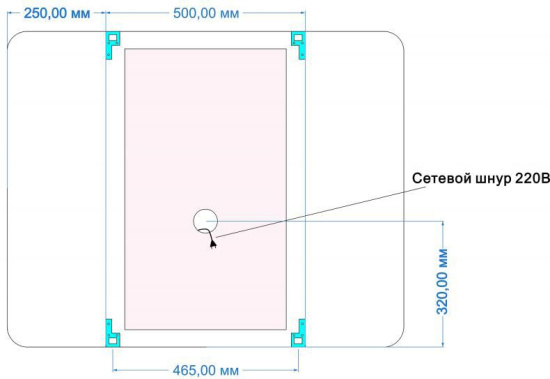 Зеркало Misty Стайл Трюмо 1 100