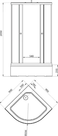 Душевой уголок Triton Стандарт 90х90 В узоры