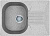 Мойка кухонная Whinstone Рона 1B 1D серый