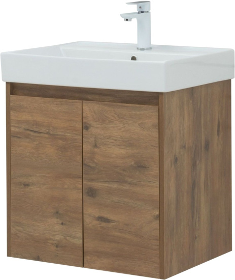 Тумба с раковиной Aquanet Nova Lite 60 дуб рустикальный, с дверками