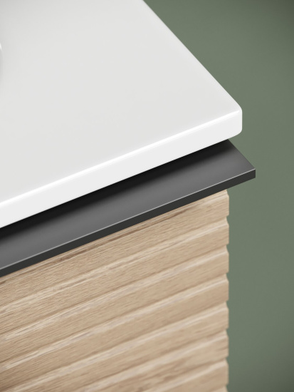 Тумба с раковиной Sancos Delta 80 дуб светлый/белый, DL80W