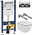 Инсталляция Geberit Duofix Delta 458.124.21.1 3 в 1 с кнопкой + унитаз подвесной Ideal Standard Tesi T007901 + сиденье Tesi T352701