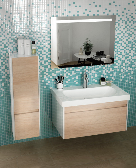 Тумба под раковину Kerama Marazzi Buongiorno 100 дуб, с внутренним ящиком