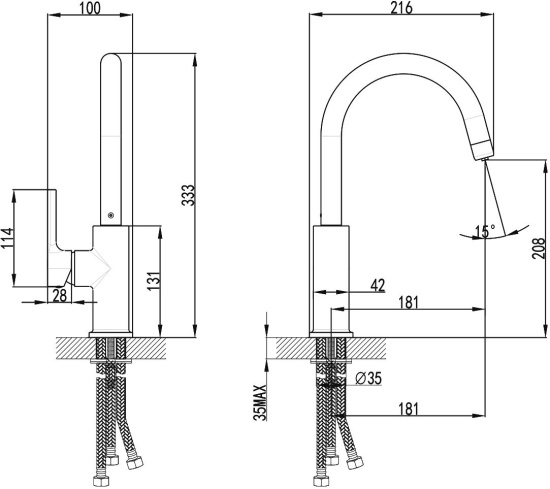 Смеситель для кухни Lemark Comfort LM3073C
