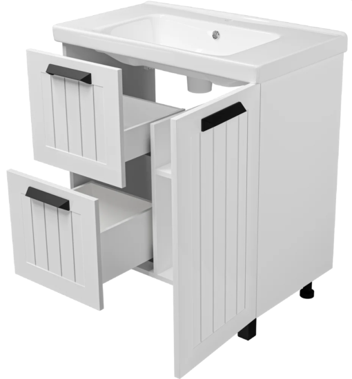 Тумба с раковиной Misty Спарта 80 белая