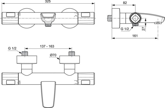 Душевой комплект Ideal Standard Ceratherm T100