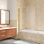 Шторка на ванну Vegas Glass  E2V LUX 120 09 02 L, профиль золото глянцевое, стекло шиншилла