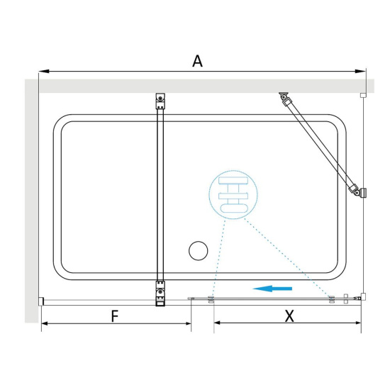 Душевой уголок RGW Tornado TO-48B 1400х800х1950 профиль черный, стекло прозрачное
