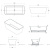 Ванна из искусственного камня Aquanet Demure TC-S03B 165x73 см. матовая Ванна из искусственного камня Aquanet Demure TC-S03B 165x73 см. матовая