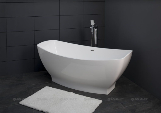 Ванна из искусственного камня Aquanet Sunset TC-S93 165x80 см. глянцевая