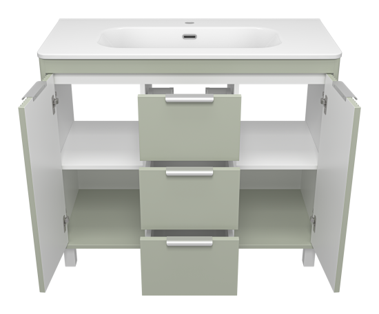 Тумба с раковиной Brevita Risacca Pistachio 100