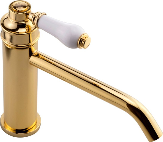 Смеситель для раковины Migliore Ermitage Mini 28578 белый с золотом