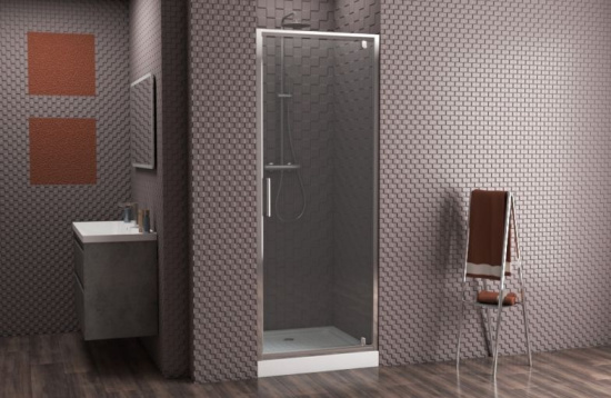 Душевая дверь в нишу Bravat Drop 100x200 распашная