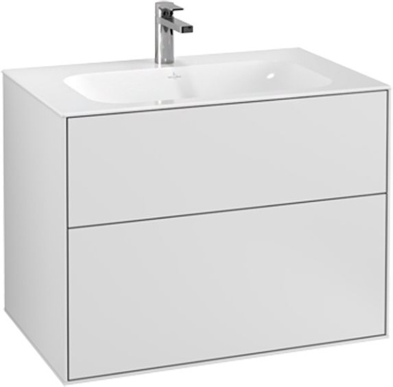 Мебель для ванной Villeroy & Boch Finion 80 white matt lacquer, с настенным освещением