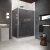 Душевой уголок Vegas Glass ZP+ZPV Protec h1900 180*100 07 07, профиль матовый хром, стекло графит Душевой уголок Vegas Glass ZP+ZPV Protec h1900 180*100 07 07, профиль матовый хром, стекло графит