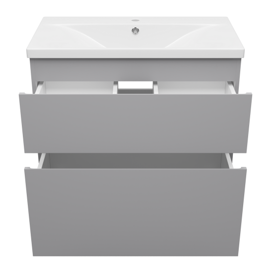 Тумба с раковиной Misty Лаки 80 серая