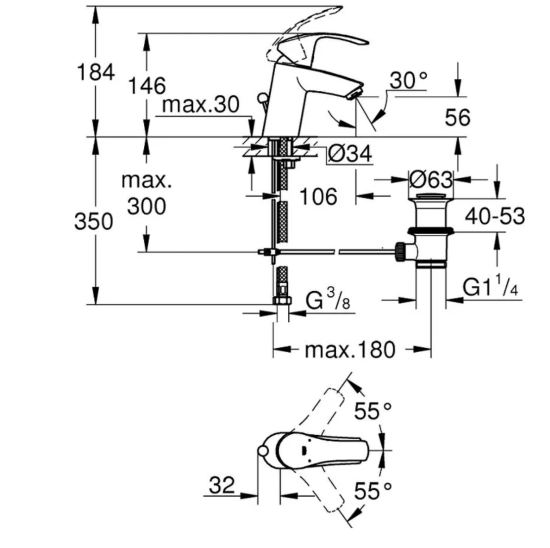 Комплект смесителей Grohe Eurosmart 123576