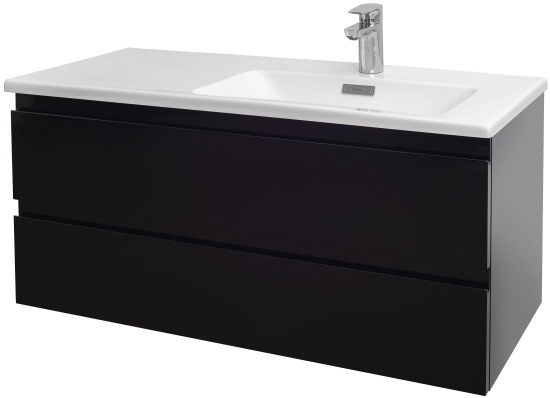 Мебель для ванной Jacob Delafon Madeleine 100 R черный блестящий