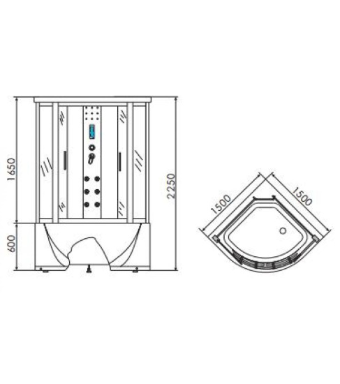 Душевой бокс Erlit Comfort ER4350T-C2