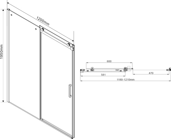 Душевой уголок Vincea Como VSR-1C9012CL 120х90 см, профиль хром