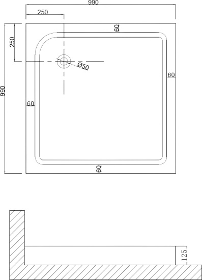 Поддон для душа Niagara NG-100-100Q