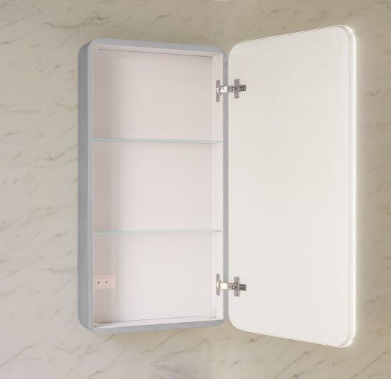 Зеркало-шкаф Jorno Pastel 46, французский серый