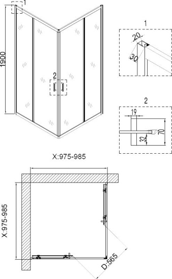 Душевое ограждение Niagara Nova NG-6609-08